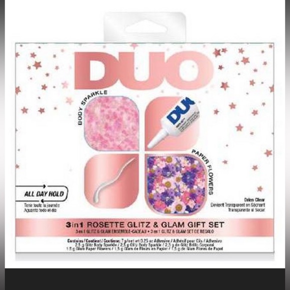 NEW DUO Lash Adhesive Gift Set 3-in-1 Rosette Shimmer Flowers Body Sparkle - Picture 1 of 1